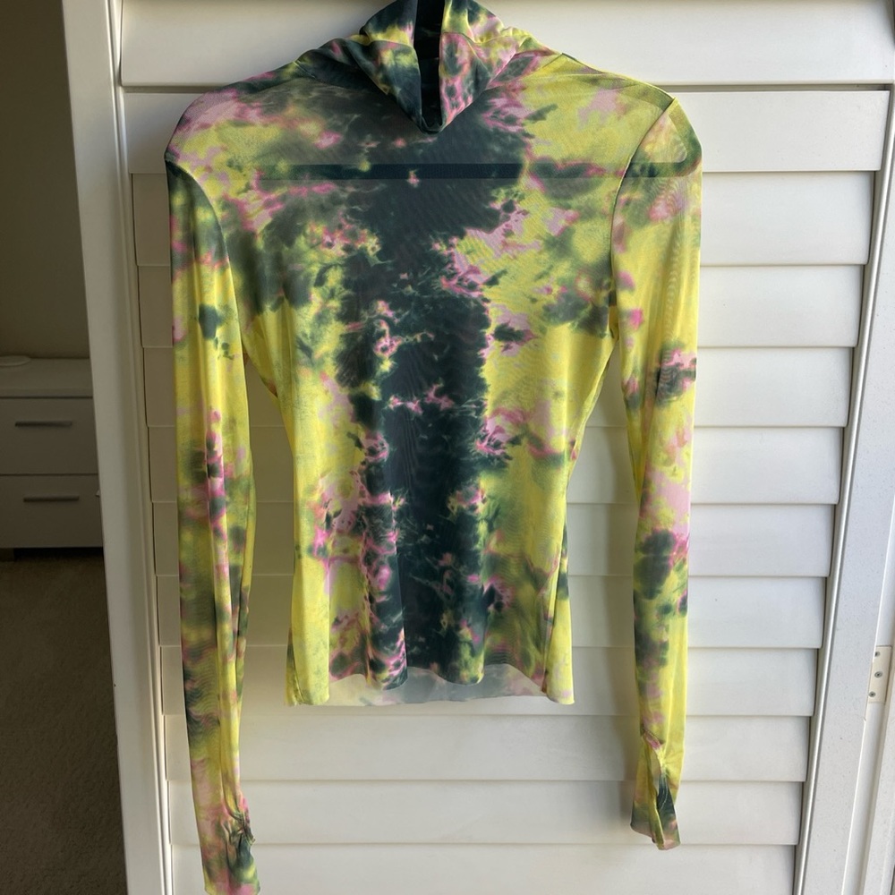 Revolve AFRM Tie Dye Mesh Turtleneck